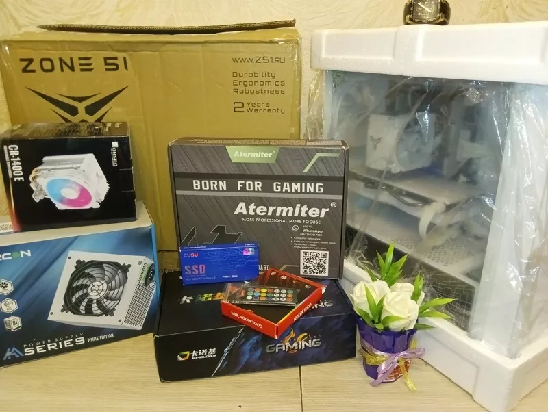 Игровой компьютер /Core i7/DDR4 16Gb/RX580 8Gb/SSD 512/600W